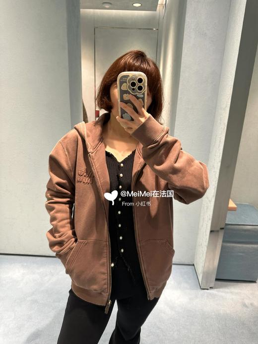 缪家25Ss早春新款字母贴布绣炒色连帽拉链外套（UY*DQJB) 商品图0