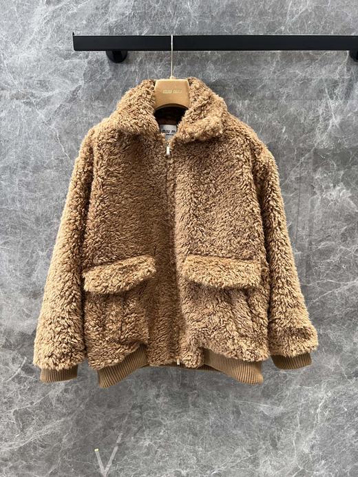 缪家24FW秋冬新款毛领徽标抓绒摇粒绒泰迪毛绒宽松外套（UY*DQJB) 商品图11