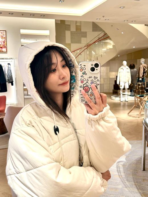 驴家24秋冬新款藤格纹拉链棉服连帽外套（UY*DQJB) 商品图9