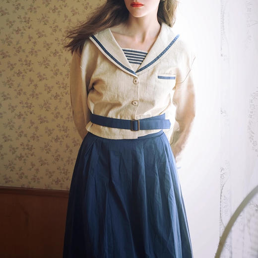 裁缝学苑AQ407海魂衫海军领水手服纸样百褶裙半身裙套装女装样板 商品图5