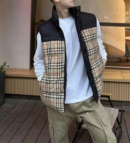 宝家格纹 双面穿 羽绒马甲 商品图4
