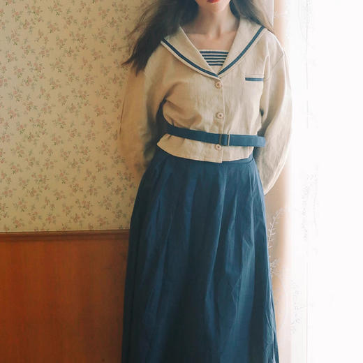 裁缝学苑AQ407海魂衫海军领水手服纸样百褶裙半身裙套装女装样板 商品图1