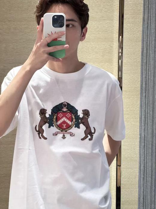 驴家 双狗徽标圆领短袖 商品图5