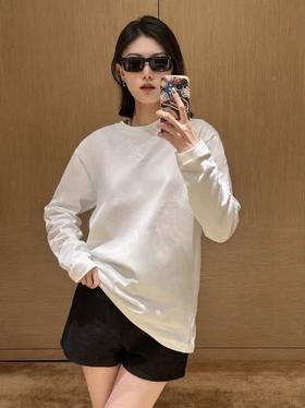 驴家 浮雕凹凸字母圆领长袖