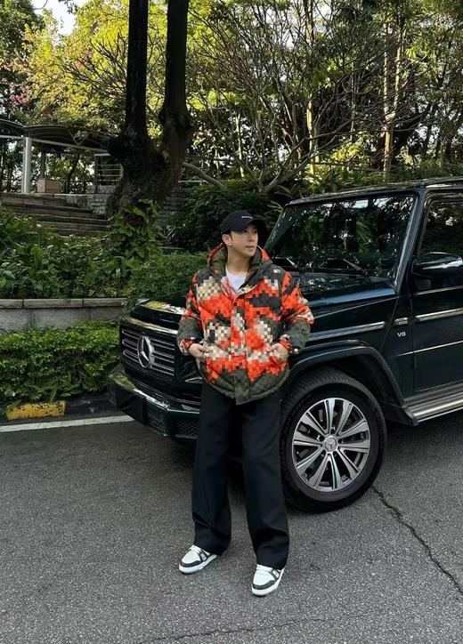 驴家 靓色马赛克棋盘格棉服 商品图4