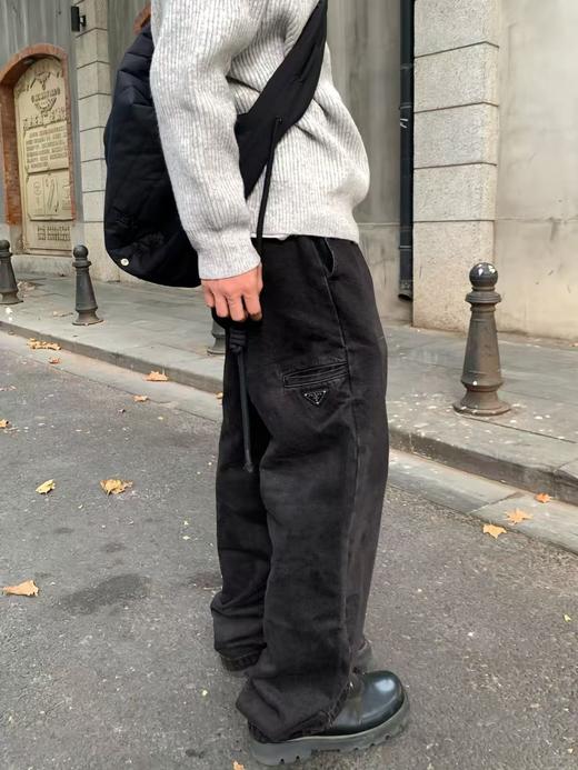 P家 三角标单宁牛仔裤 商品图3