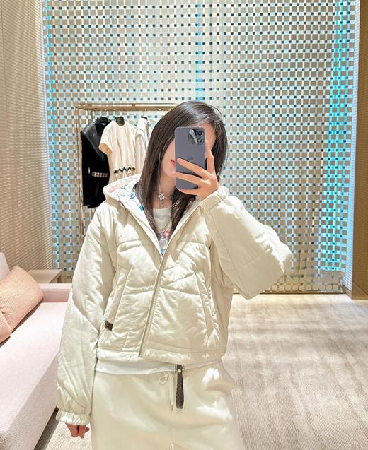 驴家24秋冬新款藤格纹拉链棉服连帽外套（UY*DQJB) 商品图3