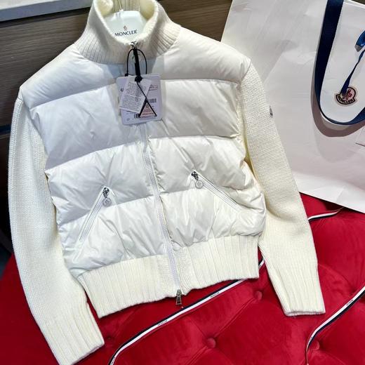 蒙口特级羽绒️Moncler Cardigan 女士羽绒加衬羊毛开衫.刺绣logo后背设计.爆款奶油大泡芙.白雪公主 商品图14