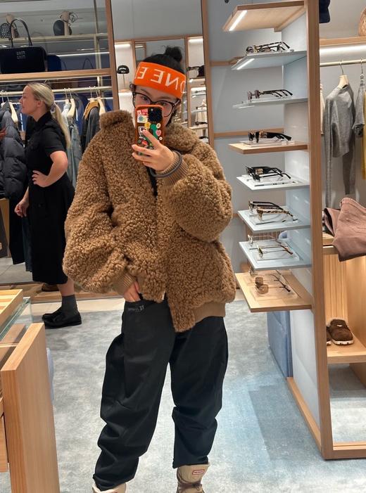 缪家24FW秋冬新款毛领徽标抓绒摇粒绒泰迪毛绒宽松外套（UY*DQJB) 商品图8