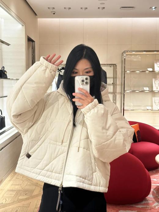 驴家24秋冬新款藤格纹拉链棉服连帽外套（UY*DQJB) 商品图2