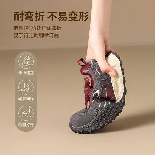 ZHR则则棕色复古德训鞋女春季新款轻便耐磨板鞋柔软透气休闲鞋女 商品图3