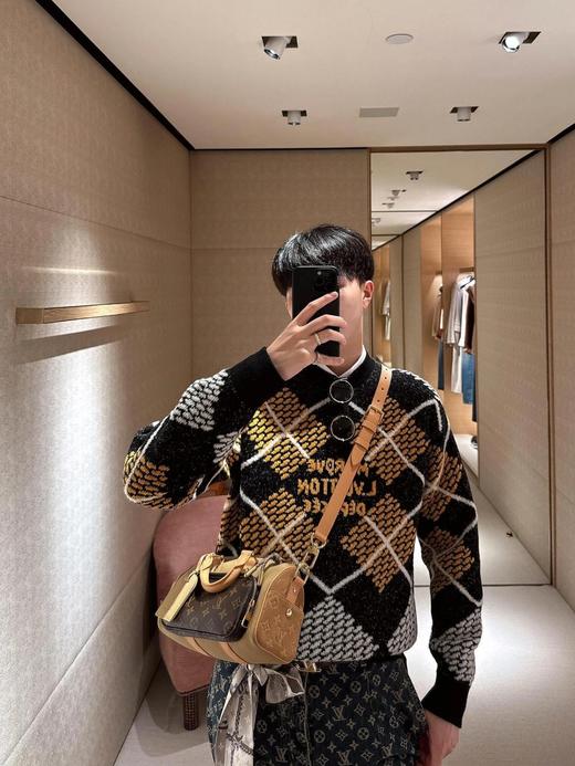 驴家24Fw秋冬新款滑雪系列玩转色格的格纹Monogram提花毛衣男女同款（UY*DQJB) 商品图12