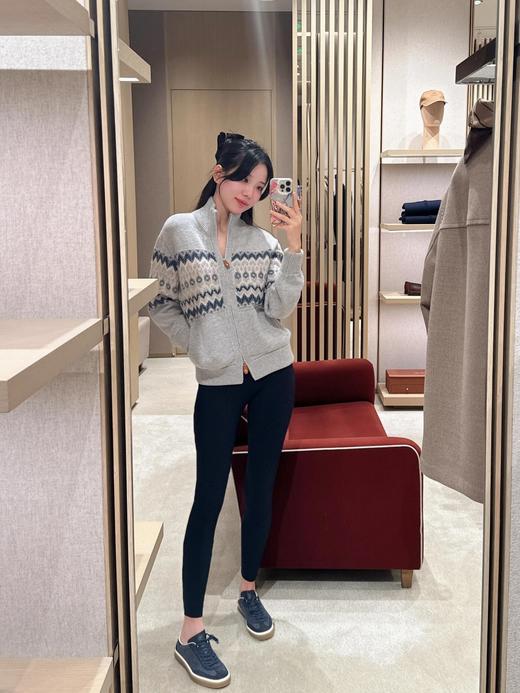 LP24Fw秋冬新款老钱风费尔岛法式复古双开拉链针织开衫（UY*DQJB） 商品图1