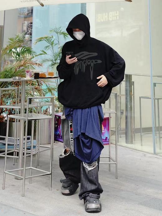 B家 融化字母连帽卫衣 商品图0