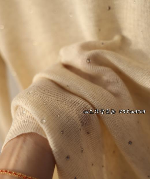 6个颜色〖天猫200+〗美人必入，一字圆领星空闪闪 亮钻细羊毛针织衫。 商品图5