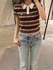 赛家 25Ss早春新款撞色条纹针织短袖Polo上衣（UY*DQJB） 商品缩略图3