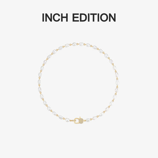 INBB052 龙虾扣锁芯满锆珍珠项链｜INCH EDITION 时光不惑系列 商品图0