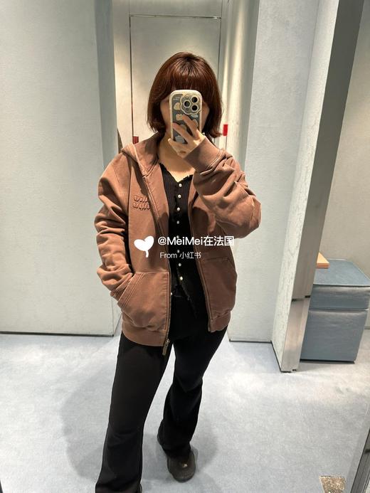 缪家25Ss早春新款字母贴布绣炒色连帽拉链外套（UY*DQJB) 商品图3