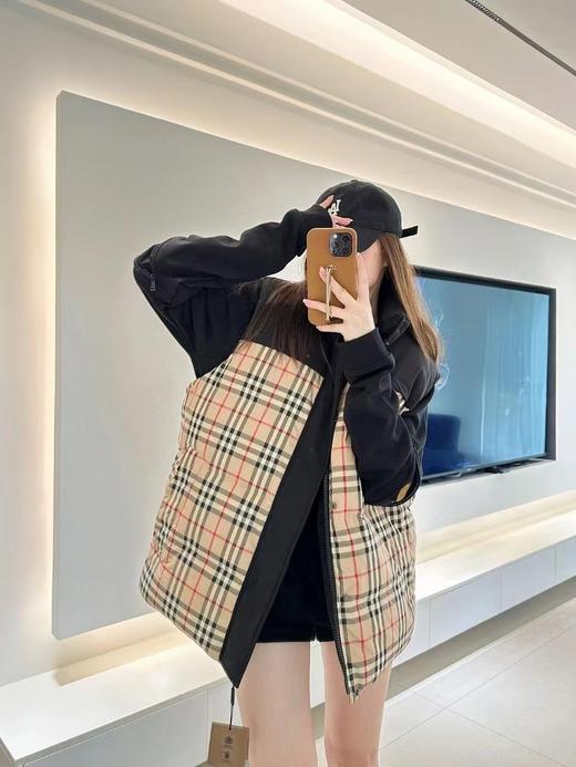 宝家格纹 双面穿 羽绒马甲 商品图5