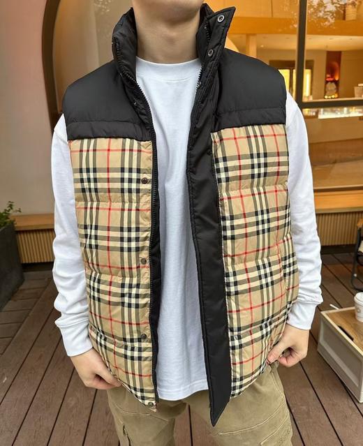 宝家格纹 双面穿 羽绒马甲 商品图3