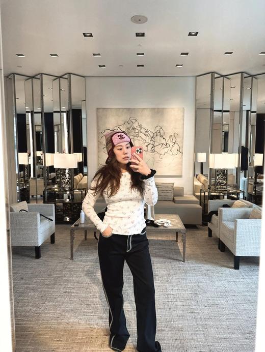 香奶奶24N滑雪限定新款可爱小蝴蝶结碎花针织打底衫（UY*DQJB） 商品图4