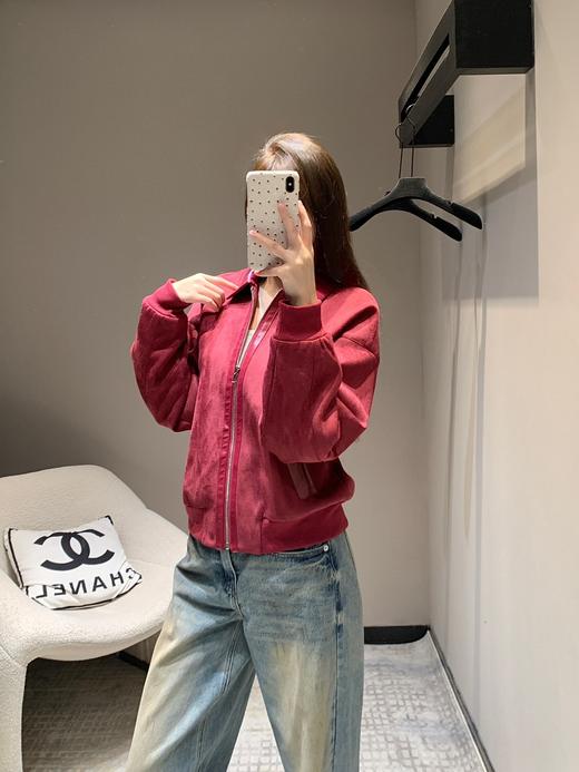 爱*仕24Fw秋冬新款安哥拉红拉链夹克外套（UY*DQJB) 商品图8