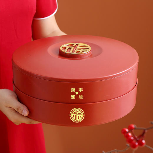 果盘家用客厅茶几水果盘糖果盒干果盒过年零食摆盘收纳盒 商品图0