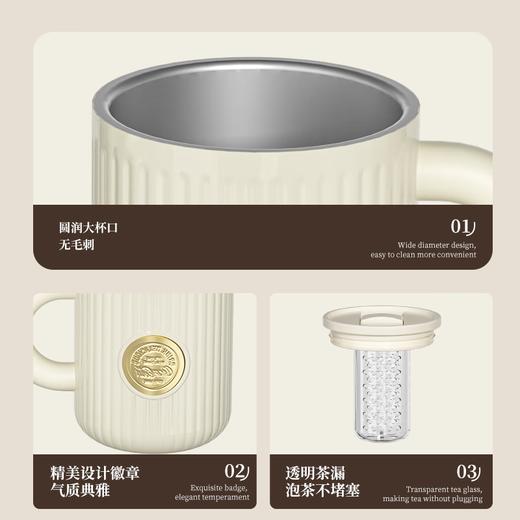 格沵（germ）马克保温杯316不锈钢大容量男女士办公室咖啡杯学生茶杯水杯子 白色【可口可乐联名】 450ml 商品图2