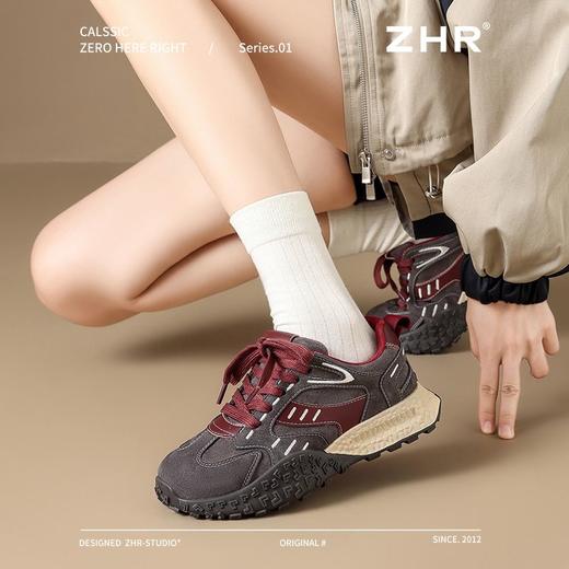 ZHR则则棕色复古德训鞋女春季新款轻便耐磨板鞋柔软透气休闲鞋女 商品图4