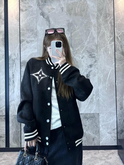 驴家24ss新款飞行员夹克外套，定制绒面皮革棒球服男女同款（UY*DY） 商品图1