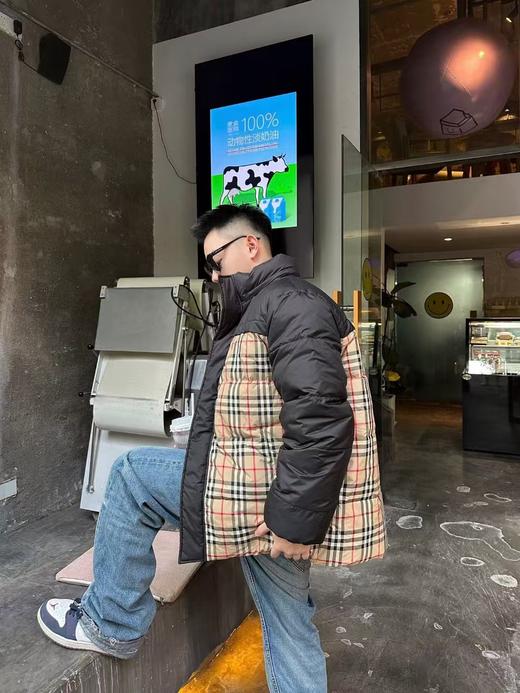 宝家 格纹 双面穿 羽绒服 商品图3