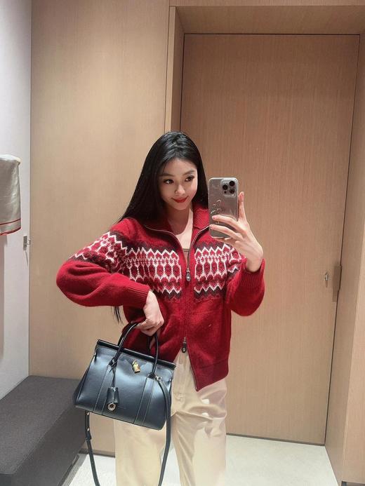 LP24Fw秋冬新款老钱风费尔岛法式复古双开拉链针织开衫（UY*DQJB） 商品图14