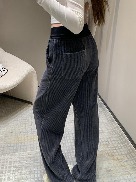 ChromeHe*rts克罗心24Fw秋冬新款十字架装饰灯芯绒直筒长裤（UY*DQJB） 商品图3