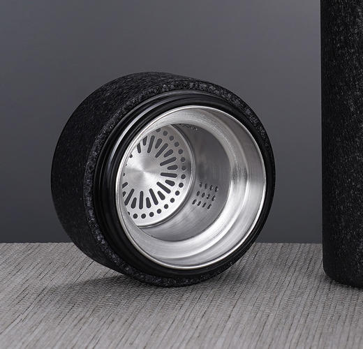 子佩集S999银纵横四海杯摆件【DLBJB041-50】纯银内胆-黑泡茶杯2412 商品图5