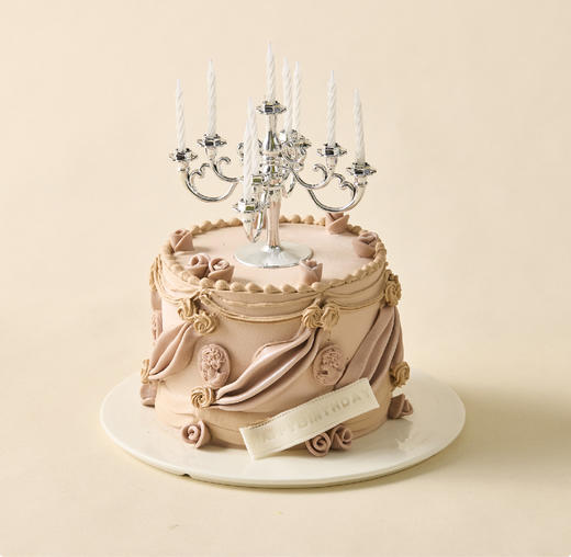 法式复古烛台小双层蛋糕 商品图0