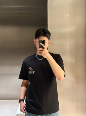 F家 热狗刺绣圆领短袖