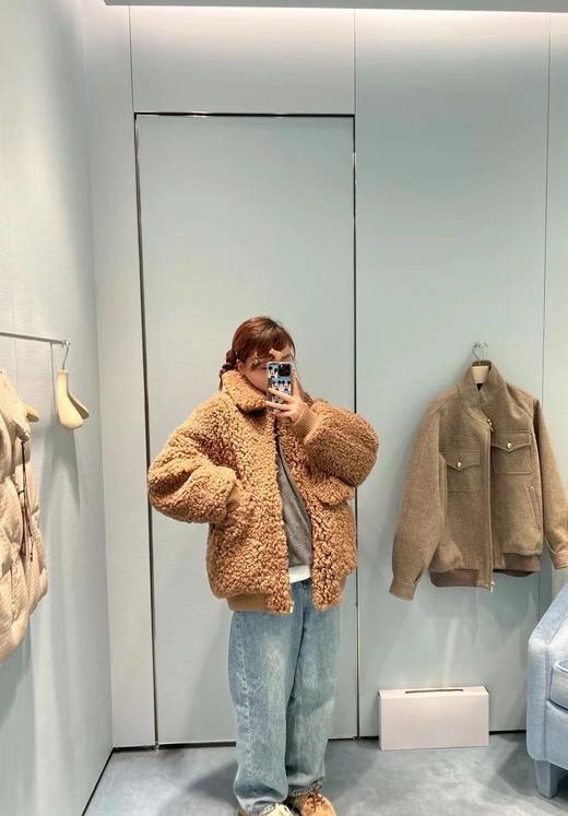 缪家24FW秋冬新款毛领徽标抓绒摇粒绒泰迪毛绒宽松外套（UY*DQJB) 商品图10