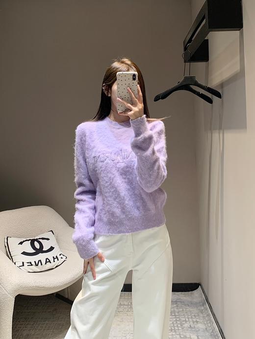 YL24Fw秋冬新款紫色马海毛针织长袖毛衣（UY*DQJB) 商品图0