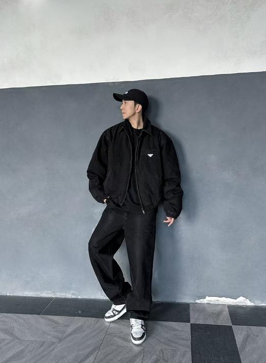 P家  三角标单宁棉服夹克外套 商品图0