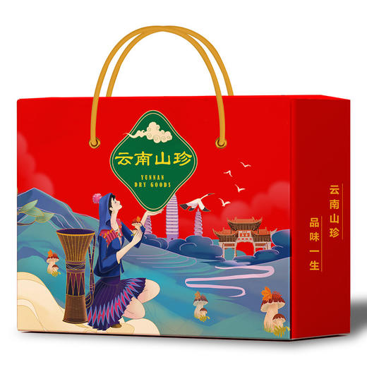 山珍菌菇干货礼盒装羊肚菌汤包七彩菌汤包年货大礼包 商品图1
