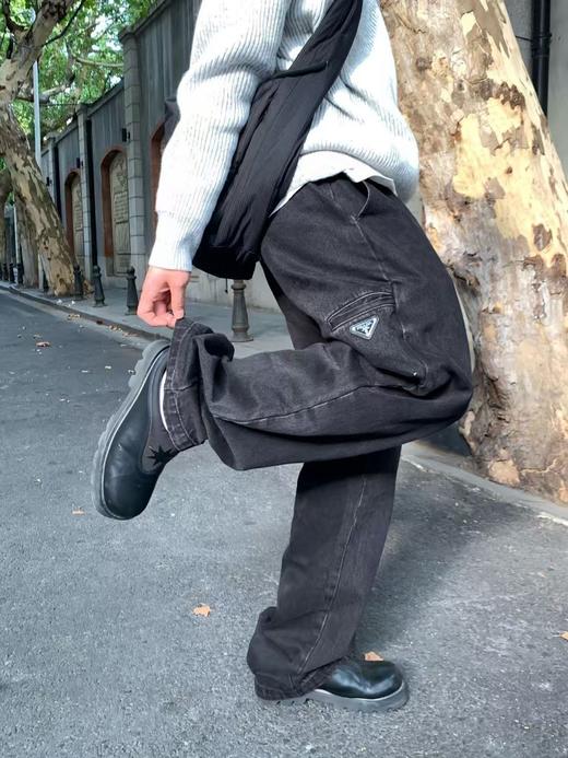 P家 三角标单宁牛仔裤 商品图1