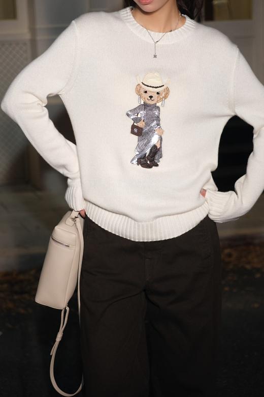 拉夫家高奢紫标系列全新上线‼️穿亮片晚礼的小熊针织衫（UY*NICE） 商品图6