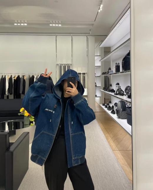 D家 新款提花里衬 连帽刺绣牛仔外套 商品图7