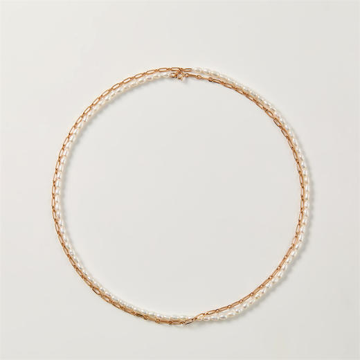 pearl moments珍刻 金豆豆 米形珍珠长链 商品图1