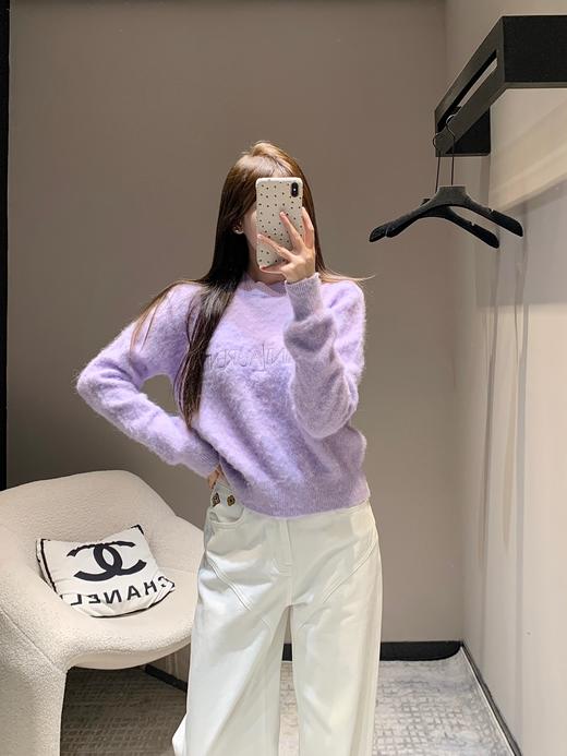 YL24Fw秋冬新款紫色马海毛针织长袖毛衣（UY*DQJB) 商品图8