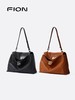 Fion/菲安妮真皮托特包2024秋冬新款大容量植鞣皮单肩斜挎包包女 商品缩略图0