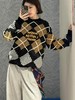 驴家24Fw秋冬新款滑雪系列玩转色格的格纹Monogram提花毛衣男女同款（UY*DQJB) 商品缩略图0