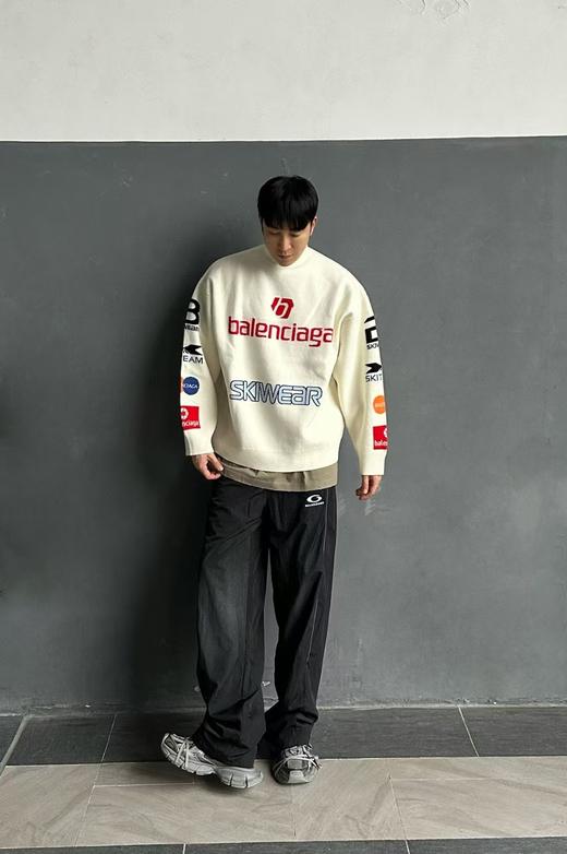 Balenciag*a满饰提花套头高领毛衣 商品图5