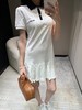 缪家 25Ss早春新款白色拼色翻领百褶Polo连衣裙（UY*DQJB)（UY*ML） 商品缩略图1