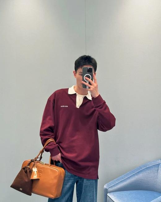 缪家 酒红小标Polo衫 商品图3